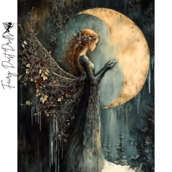 Diamanttavla Fairy Dust Drills Fairy Moonlight 40x50