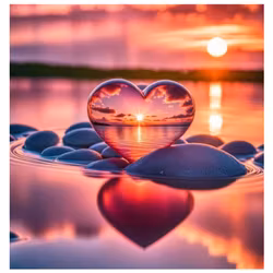 Diamanttavla Ocean Heart 40x40