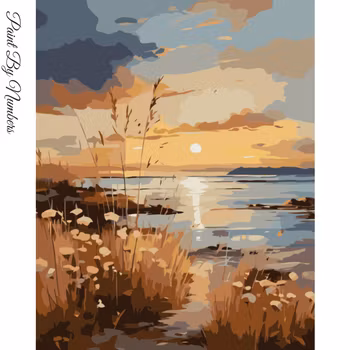 Paint By Numbers Solnedgång Över Havet 40x50