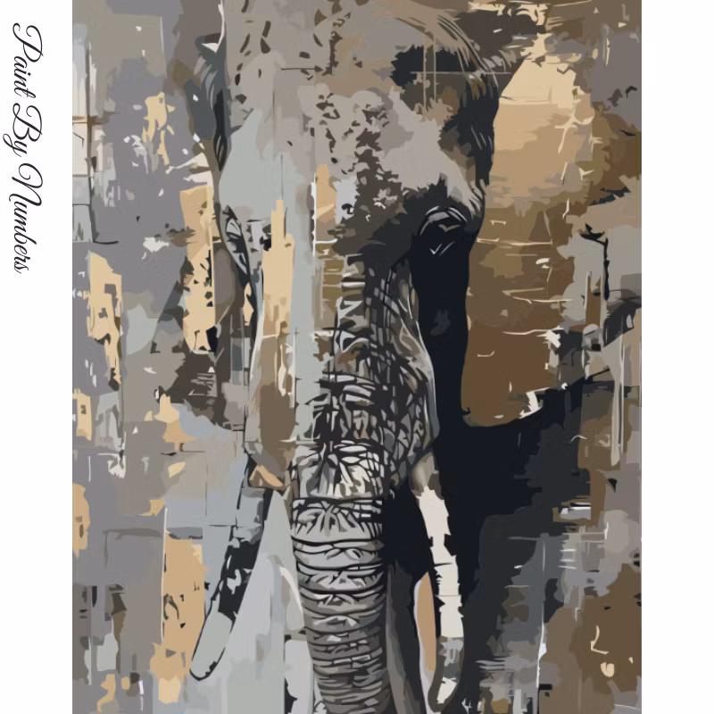 Paint By Numbers Elephant 40x50