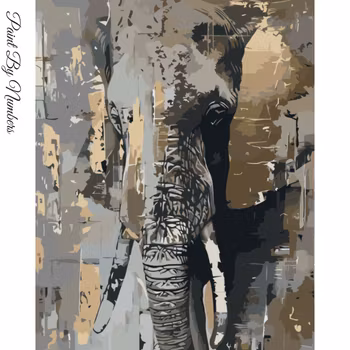 Paint By Numbers Elephant 40x50