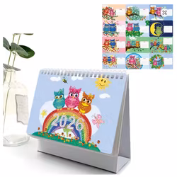 Diamond Painting Bordskalender 2026 Ugglor