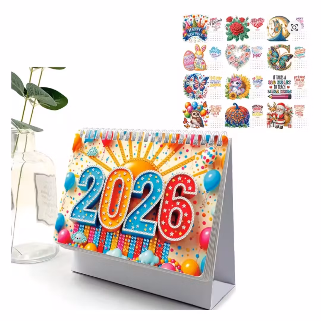 Diamond Painting Bordskalender 2026
