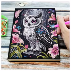 Diamond Painting Olinjerad Skrivbok 49 sidor Uggla