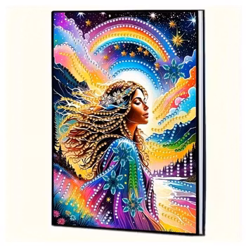 Diamond Painting Olinjerad Skrivbok 50 sidor Woman Colors