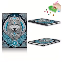 Diamond Painting Olinjerad Skrivbok 50 sidor Wolf