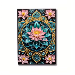 Diamond Painting Olinjerad Skrivbok 50 sidor Lotus