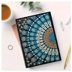 Diamond Painting Olinjerad Skrivbok 50 sidor Mandala Påfågel