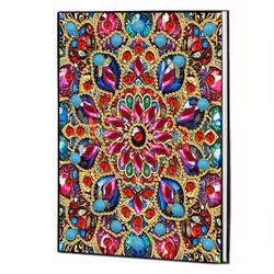 Diamond Painting Olinjerad Skrivbok 50 sidor Mandala Rubin