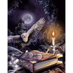 Diamanttavla Magic Owl  40x50