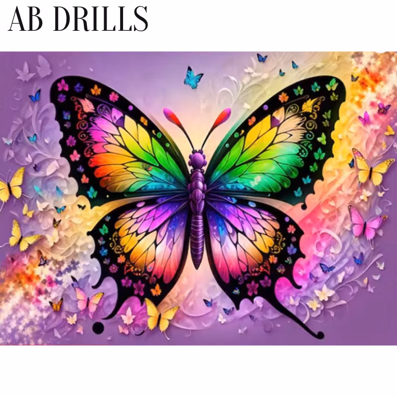 Diamanttavla AB Drills Color Butterfly 40x50