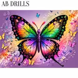 Diamanttavla AB Drills Color Butterfly 40x50