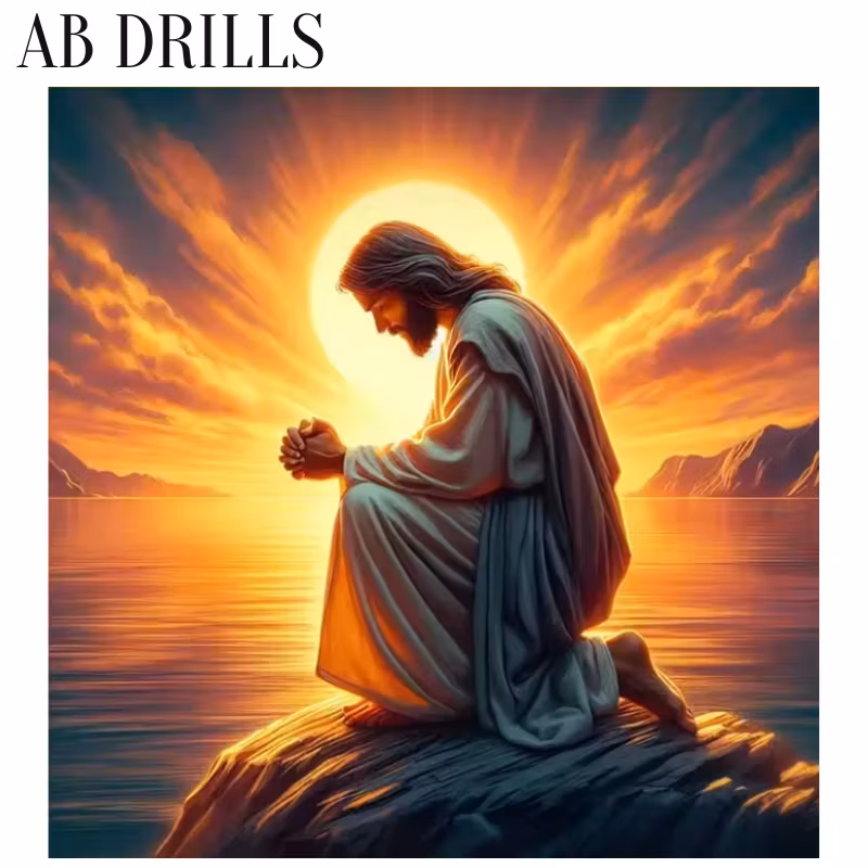 Diamanttavla AB Drills Jesus Praying 40x40