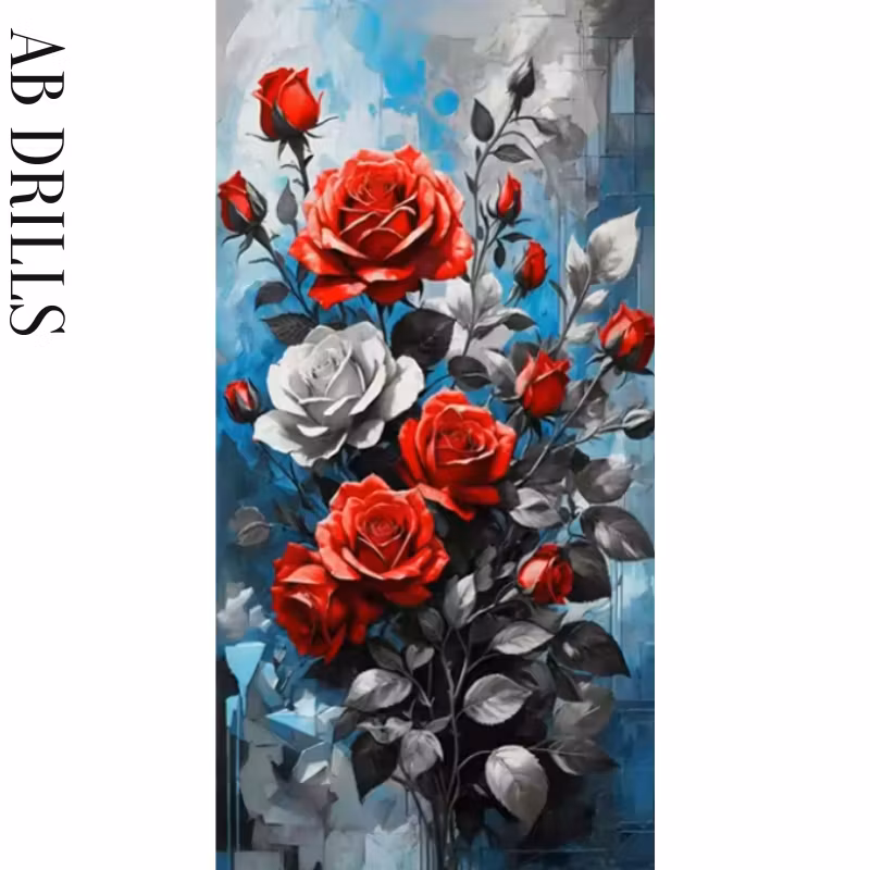 Diamanttavla AB Drills Roses 40x80