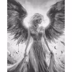 One Color Dot Painting Angel 40x50
