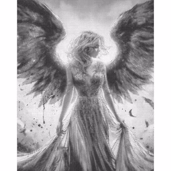 One Color Dot Painting Angel 40x50