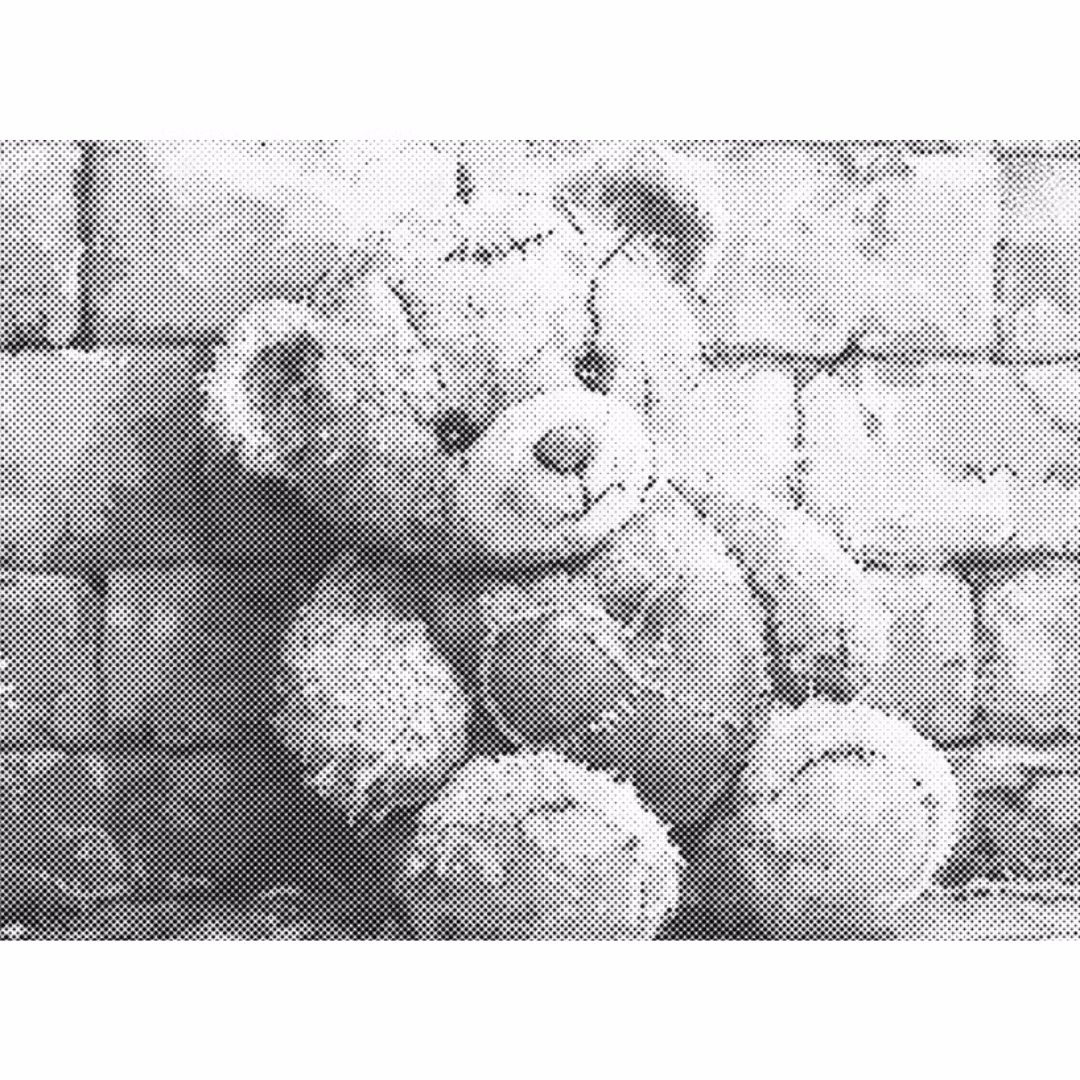 One Color Dot Painting Teddybear 30x40