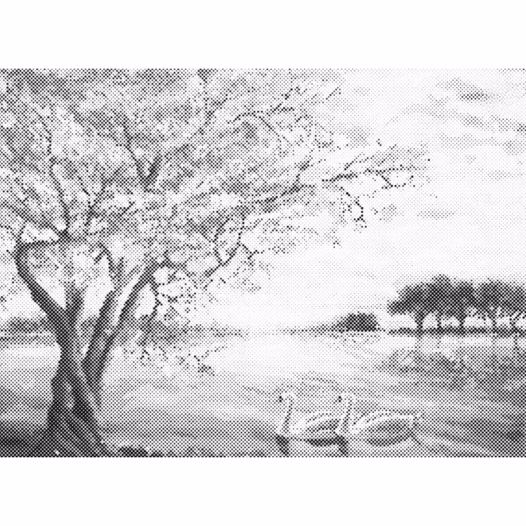 One Color Dot Painting Svansjö 30x40