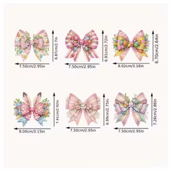 Diamond Painting Kylskåpsmagnet Rosett ca 7x7 cm