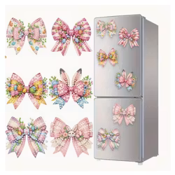 Diamond Painting Kylskåpsmagnet Rosett ca 7x7 cm