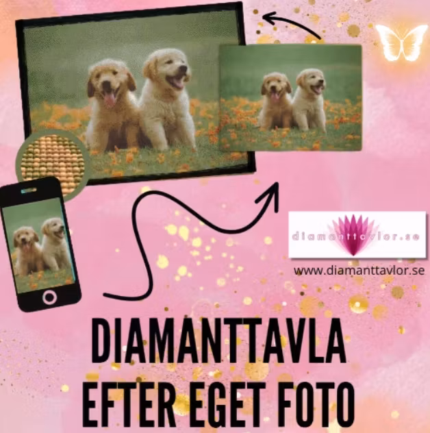 Diamanttavla Eget Motiv 30x40-70x90 ( Övriga storlekar beställs via support@diamanttavlor.se)