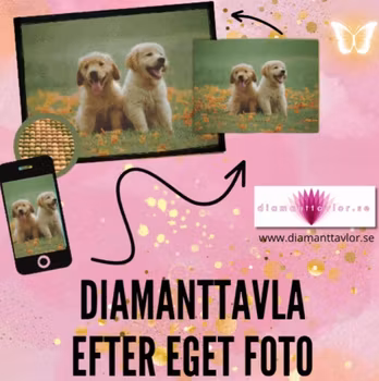 Diamanttavla Eget Motiv 30x40-70x90 ( Övriga storlekar beställs via support@diamanttavlor.se)