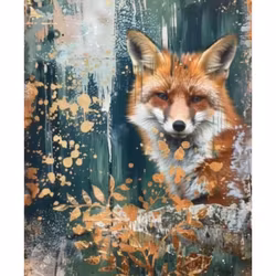 Diamanttavla Fox Abstract 40x50