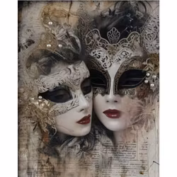 Diamanttavla Women Masks 40x50