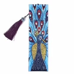 Bokmärke Blå Påfågel 21x6 Cm