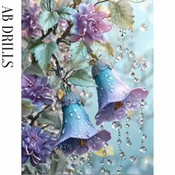 Diamanttavla AB Drills Blåklockor Fantasia 40x50