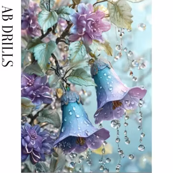 Diamanttavla AB Drills Blåklockor Fantasia 40x50