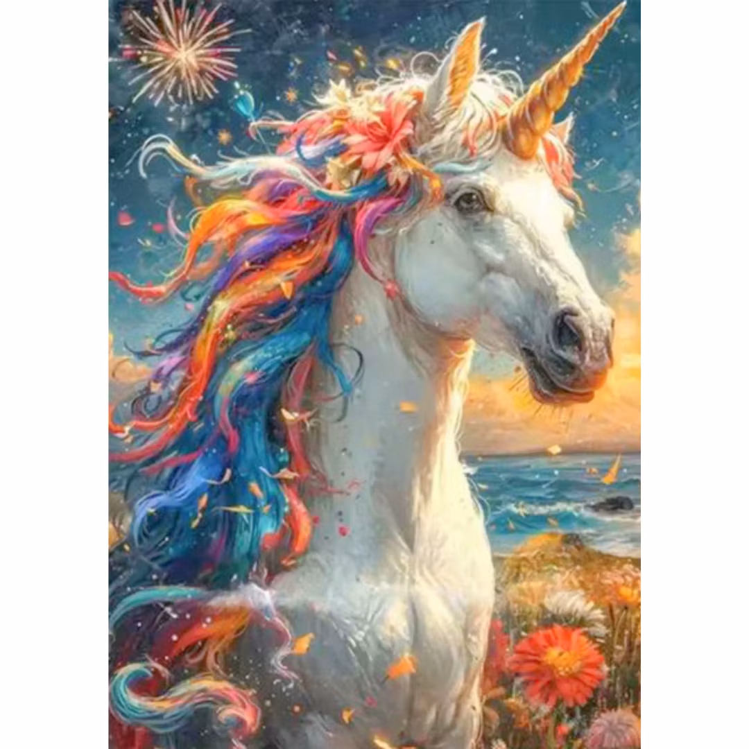Diamanttavla Fantacy Unicorn 50x70