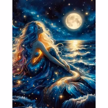 Diamanttavla Mermaid 40x50