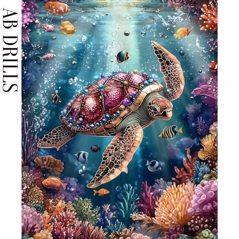 Diamanttavla AB Drills Turtle 40x50