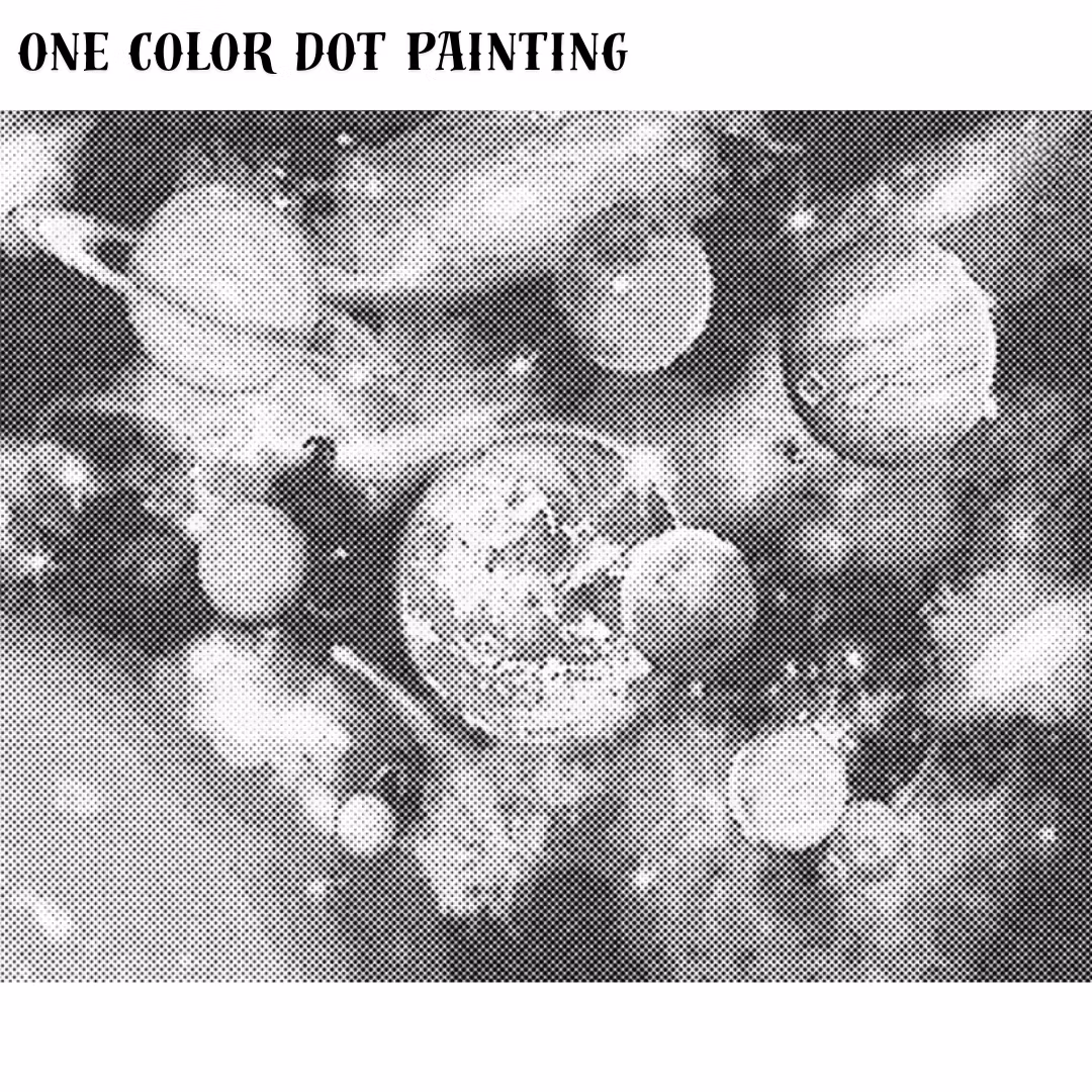 One Color Dot Painting Planeter 40x50
