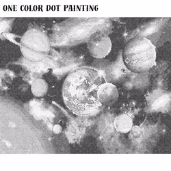 One Color Dot Painting Planeter 40x50