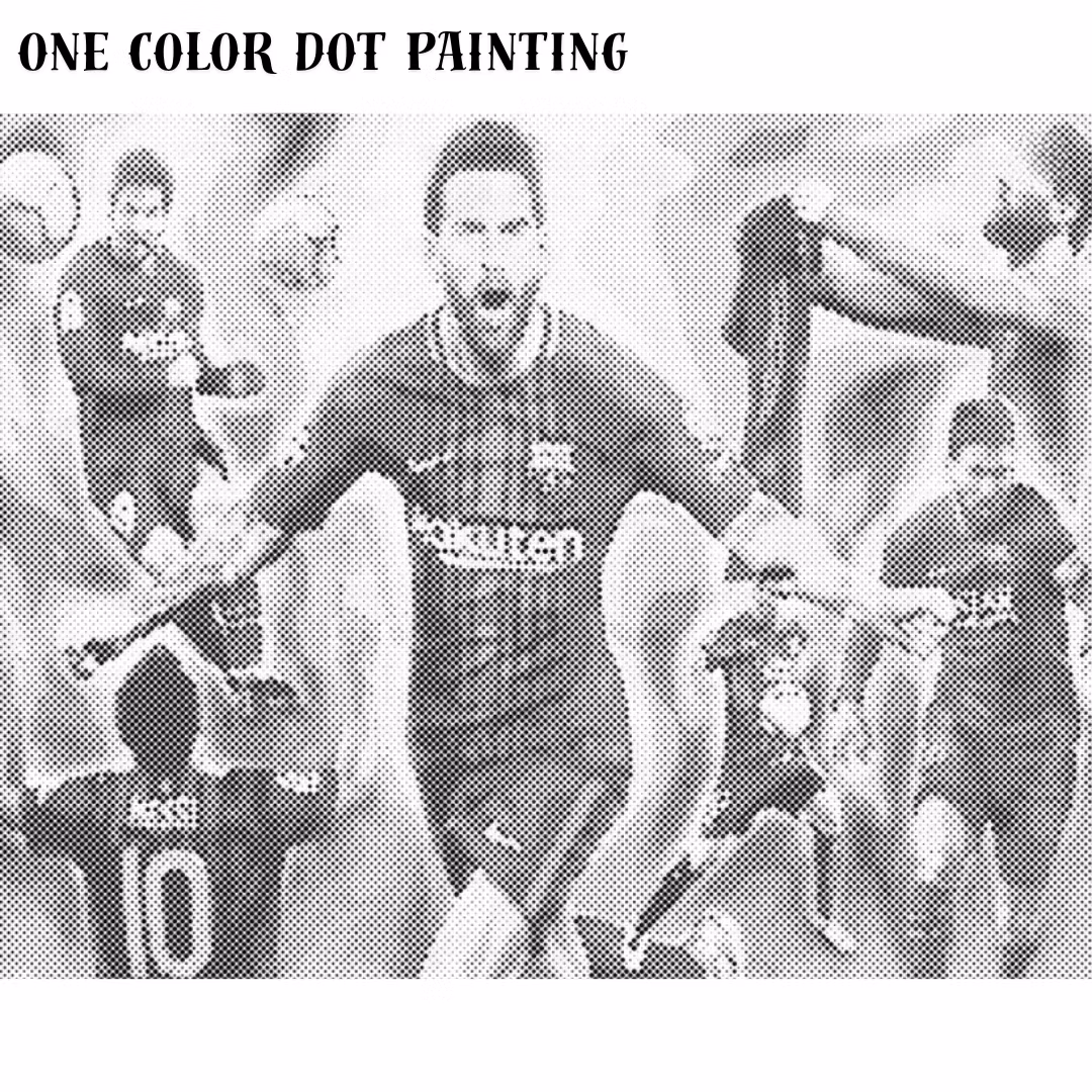 One Color Dot Painting Messi 40x50