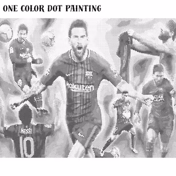 One Color Dot Painting Messi 40x50