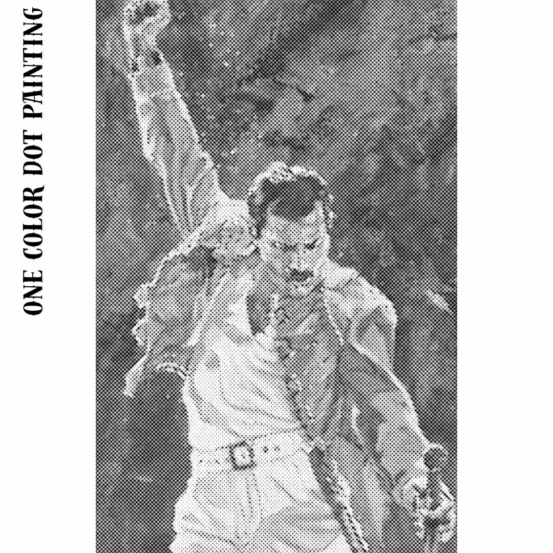 One Color Dot Painting Freddie Mercury 40x60