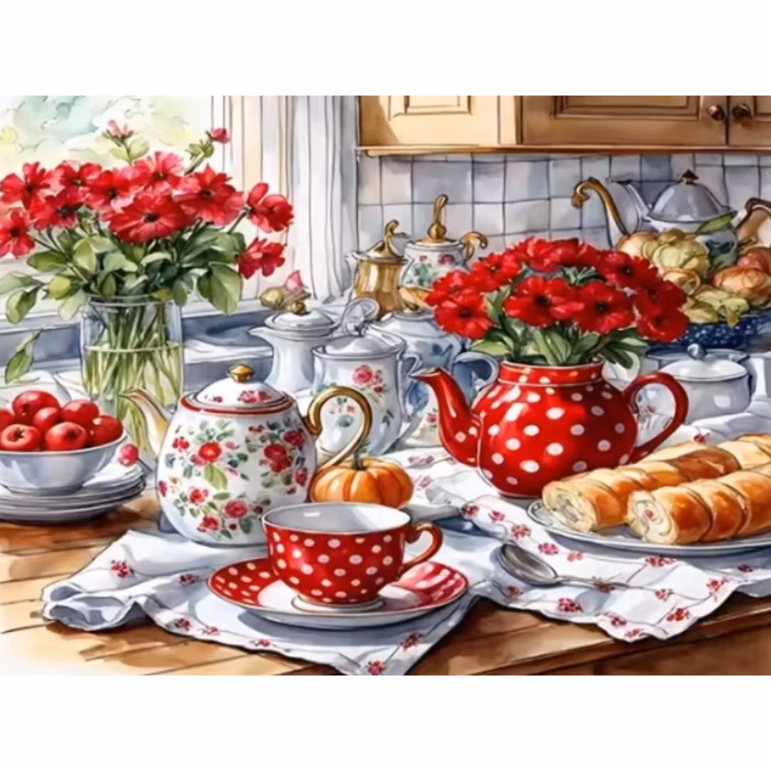Diamanttavla Summer Tea 40x50 - Leverans vecka 11-12