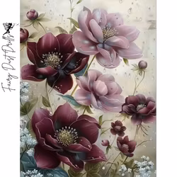 Diamanttavla Fairy Dust Drills Purple Flowers 40x50 - Leverans vecka 11-12