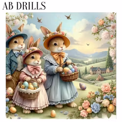 Diamanttavla AB Drills Kaniner Äggjakt 50x50