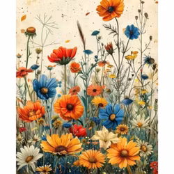 Diamanttavla Wildflowers 40x50