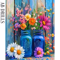 Diamanttavla AB Drills Blommor I Glasburk 40x50