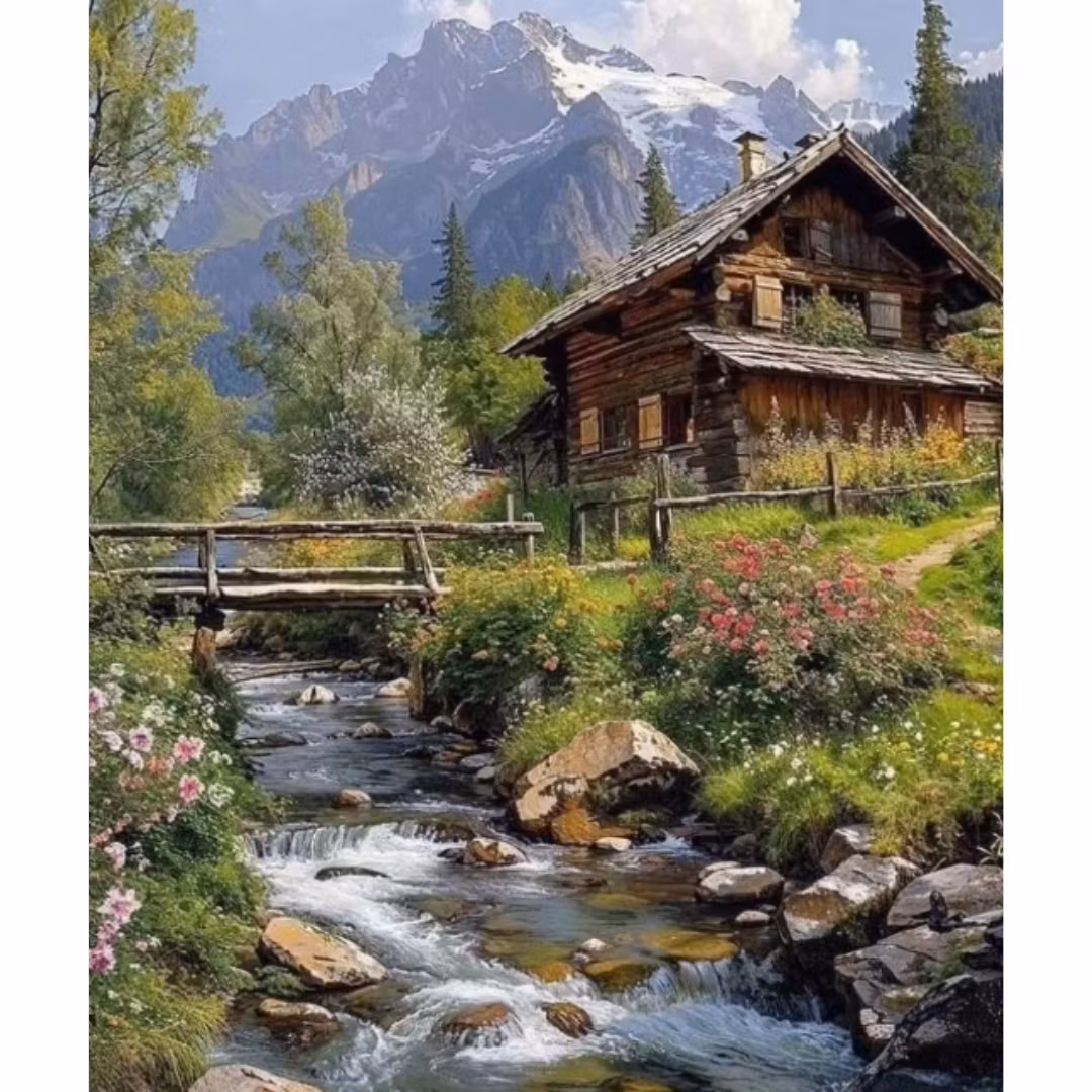 Diamanttavla Bergsstuga 40x50