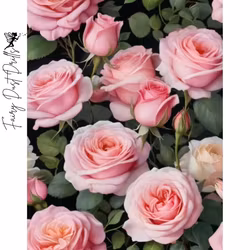 Diamanttavla Fairy Dust Drills Rosa Rosor 40x50