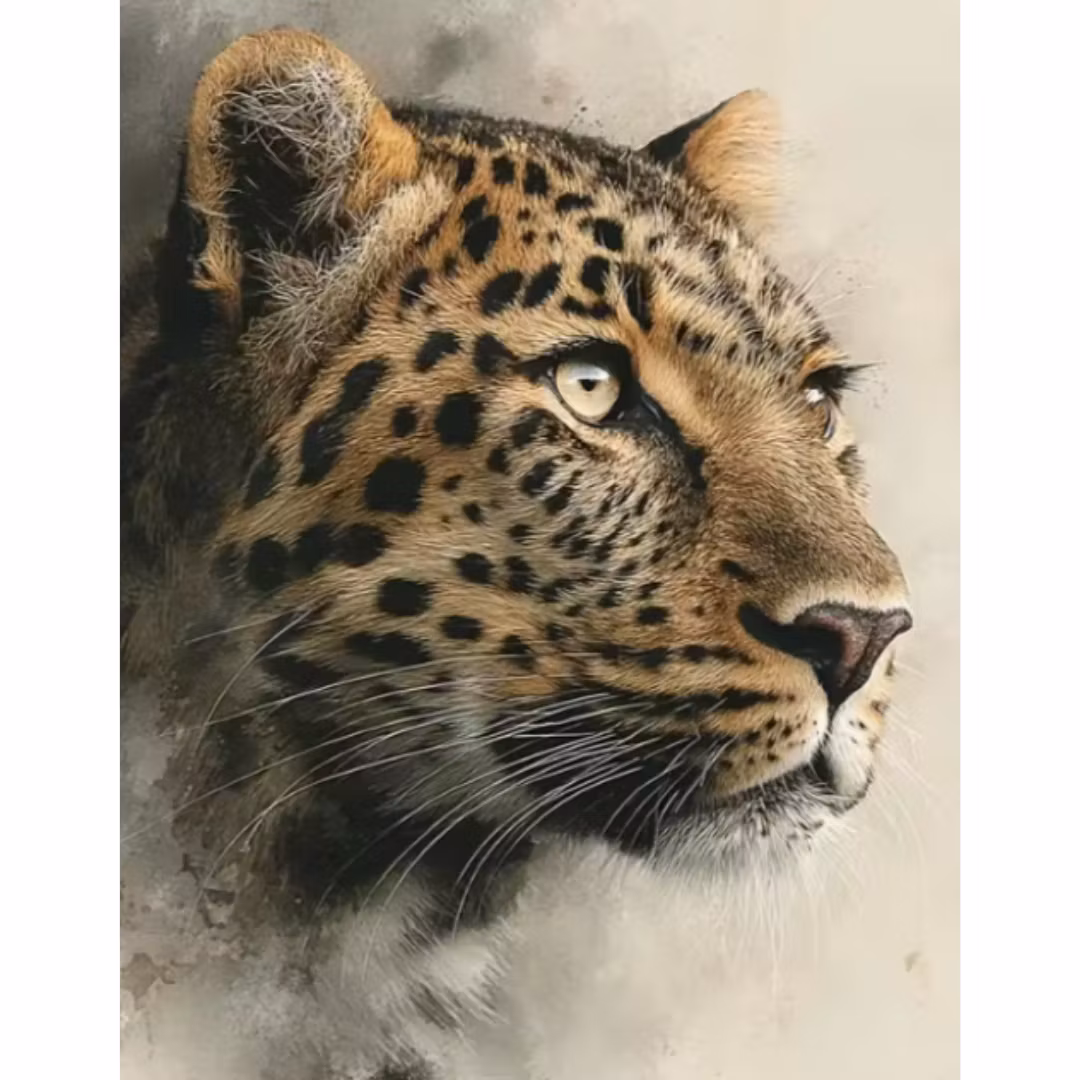 Diamanttavla Leopard 40x50