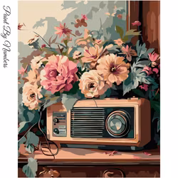 Paint By Numbers Radio Flowers 40x50