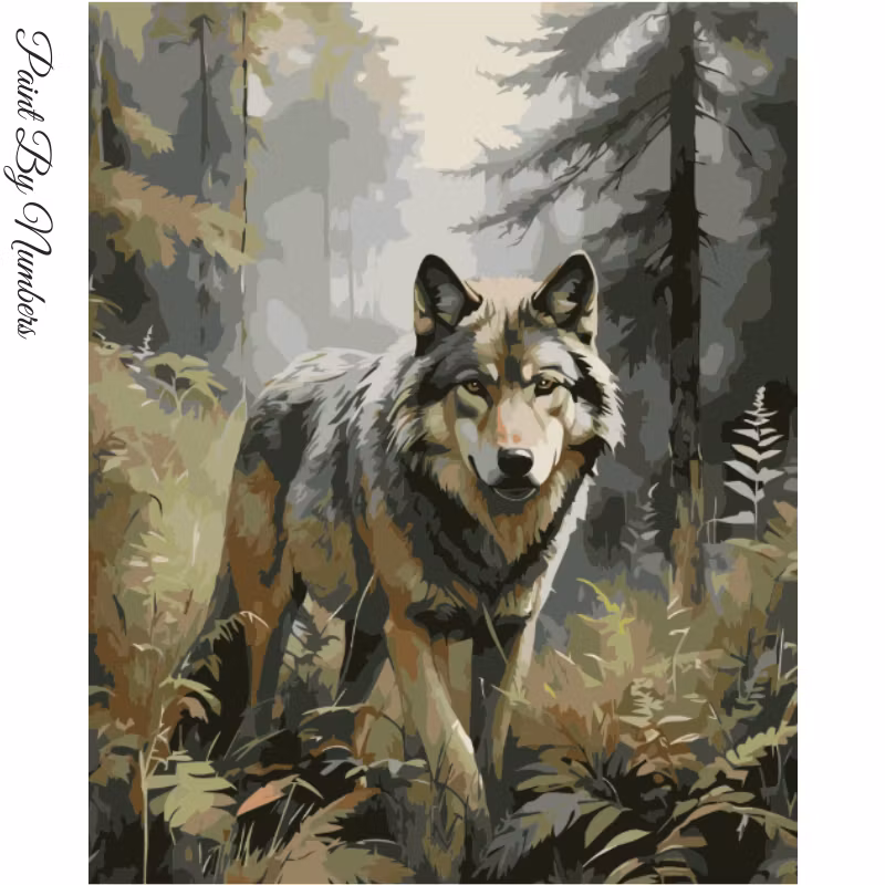 Paint By Numbers Wolf Forest 40x50