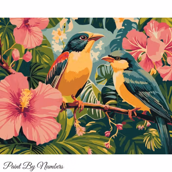 Paint By Numbers Exotic Birds 40x50